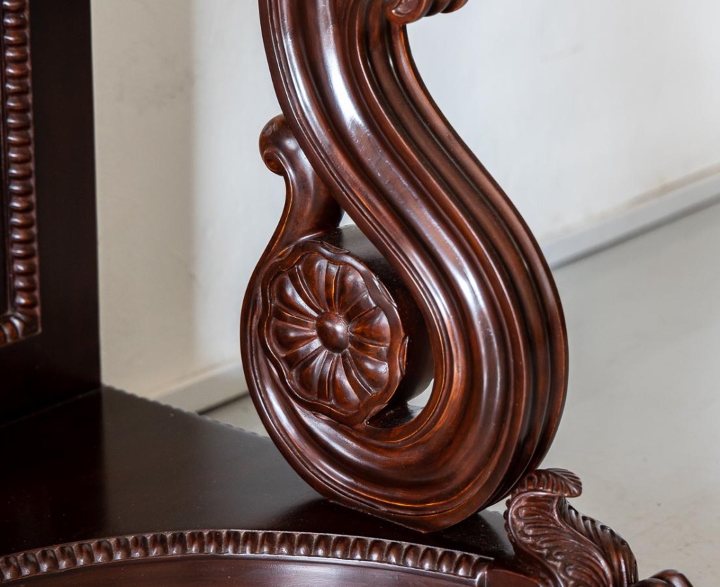 British Colonial Dark Mahogany Console Table - The Past Perfect Collection
