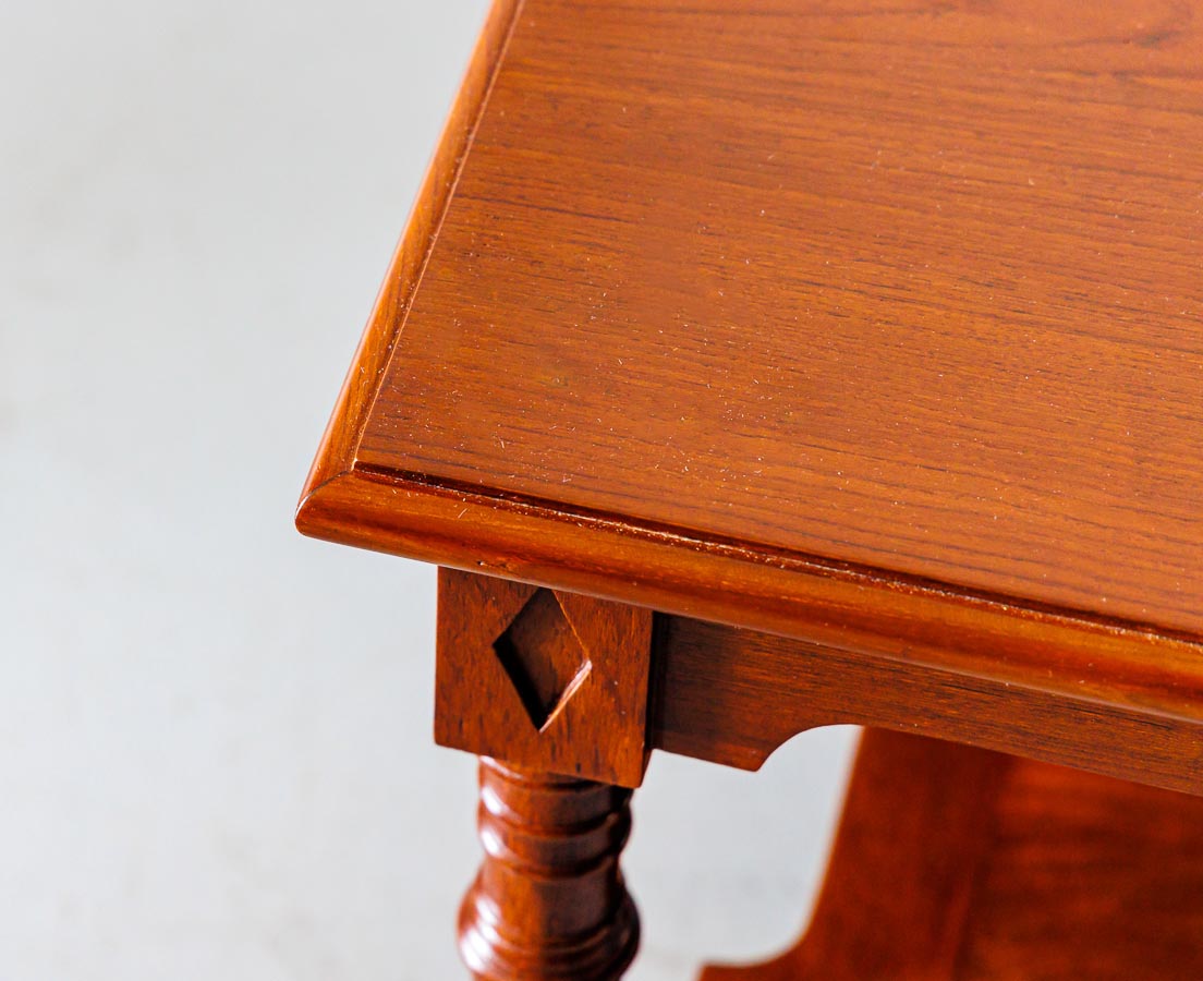 British Colonial Teakwood Square Coffee Table - The Past Perfect Collection