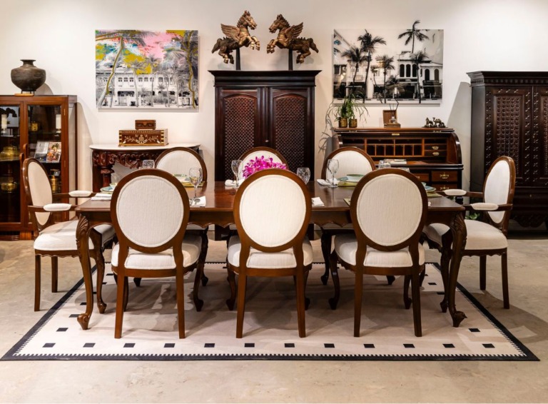 The Many Roles of an Antique Dining Table l The Past Perfect Collection l Singapore