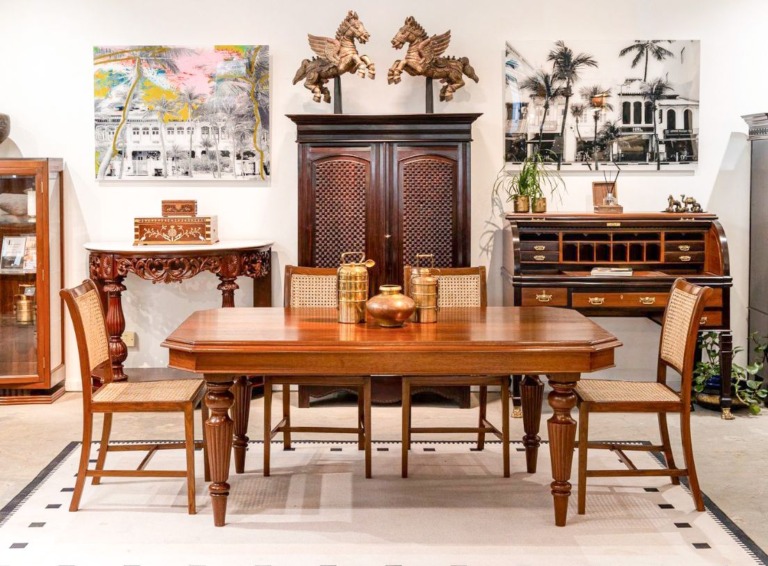 The Many Roles of an Antique Dining Table l The Past Perfect Collection l Singapore